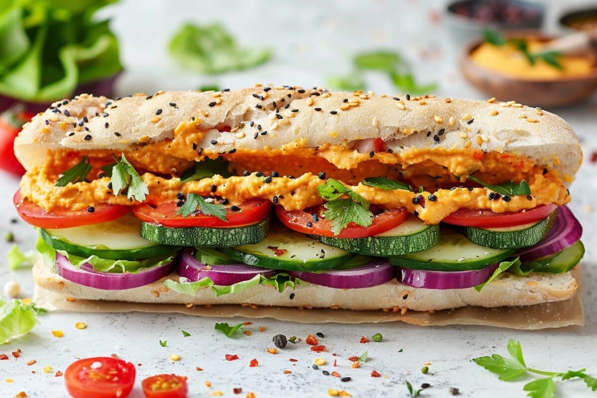 Cuisine équilibrée sur le pouce : recette facile de sandwich végétarien gourmand