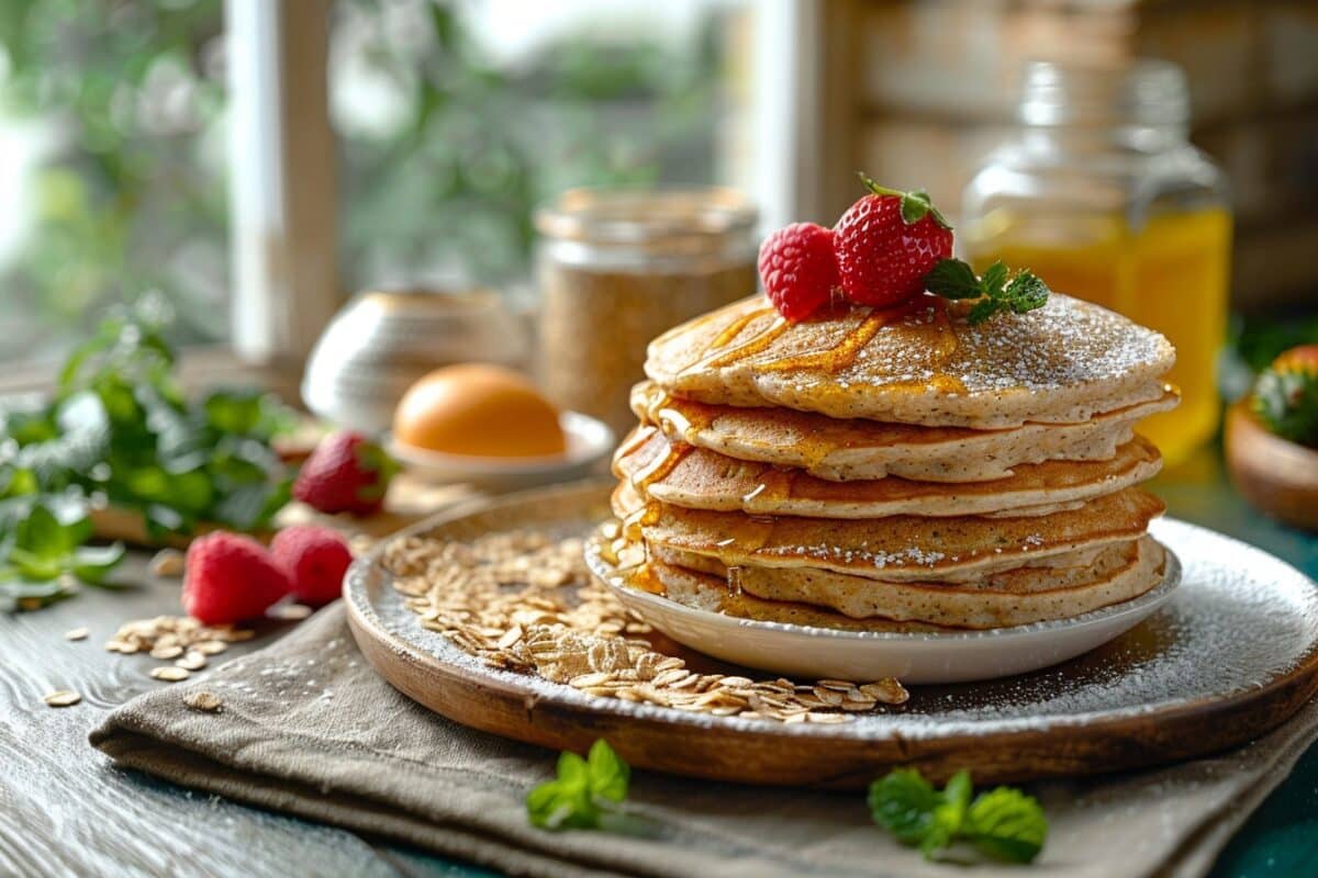 Petit déjeuner sain : recette facile de pancakes à l’avoine pour une cuisine équilibrée
