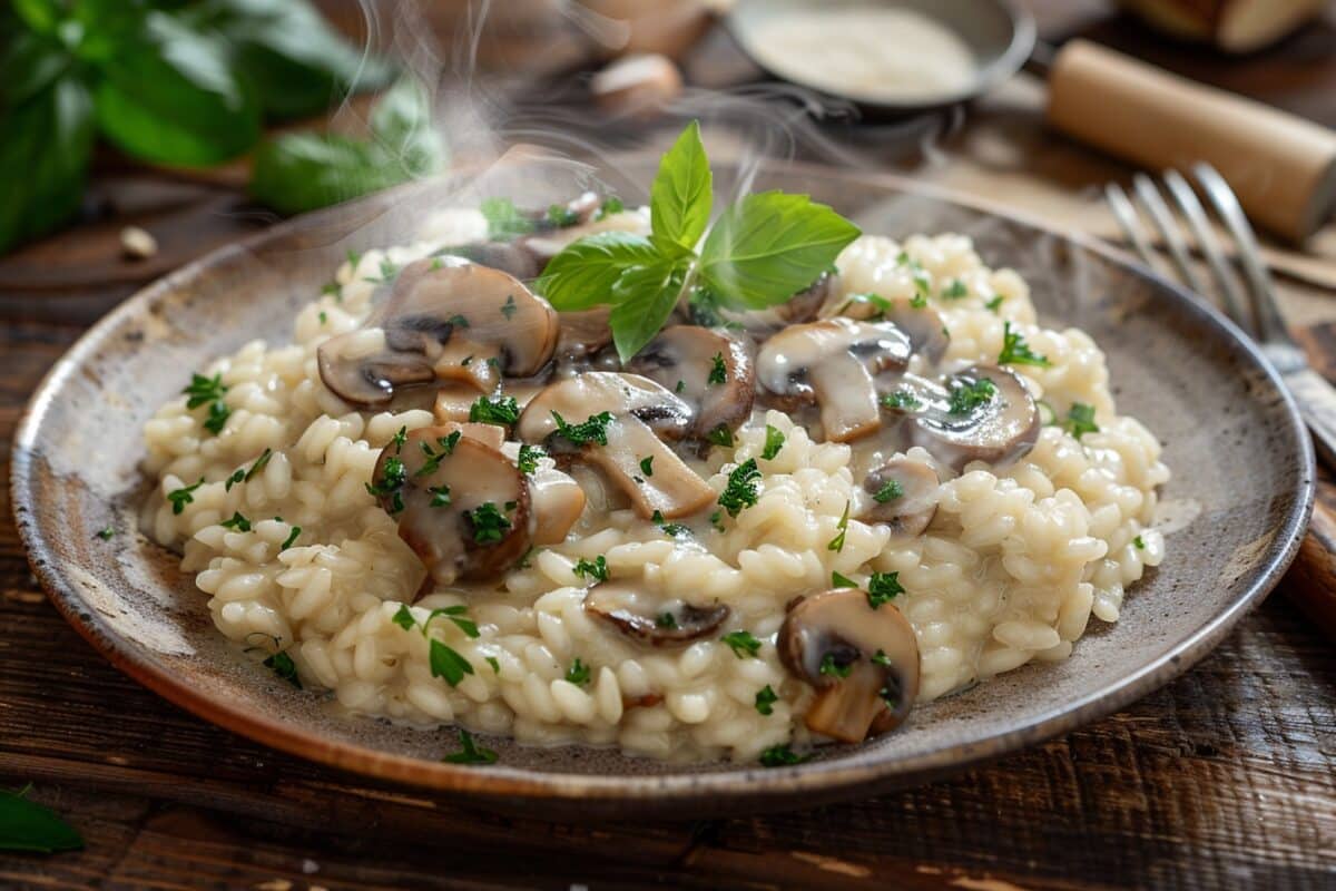 Recette facile de risotto aux champignons : une approche équilibrée de la cuisine italienne