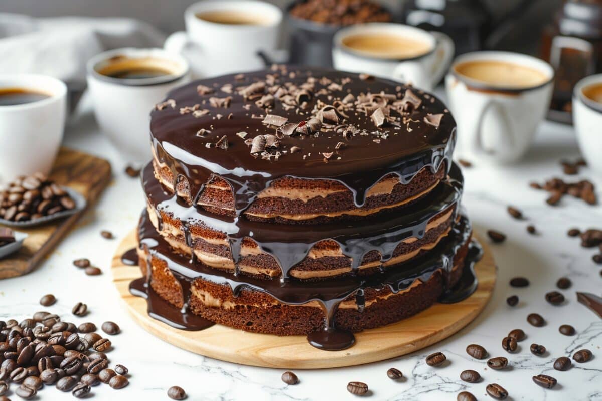 Recette facile pour un opéra classique : gâteau au café et chocolat