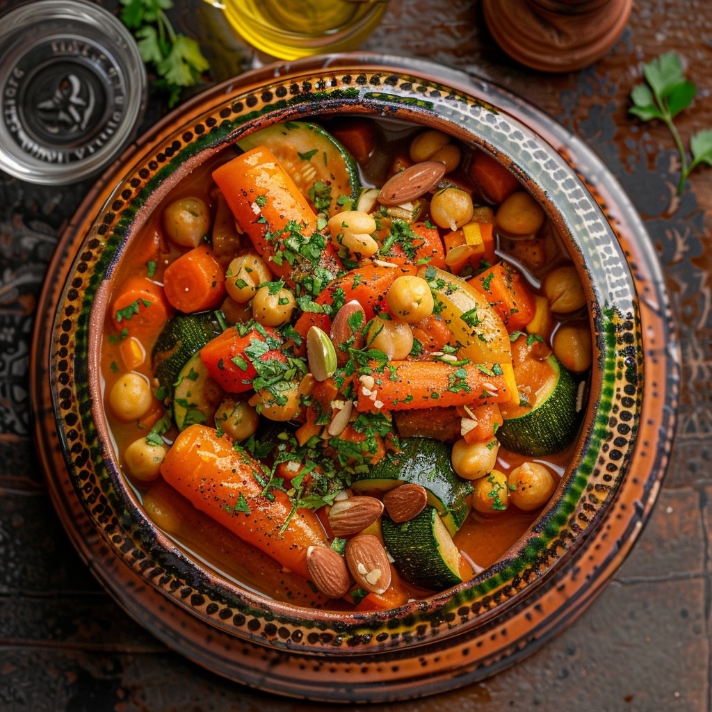 Recette facile pour un tajine marocain de légumes : un festin végétarien
