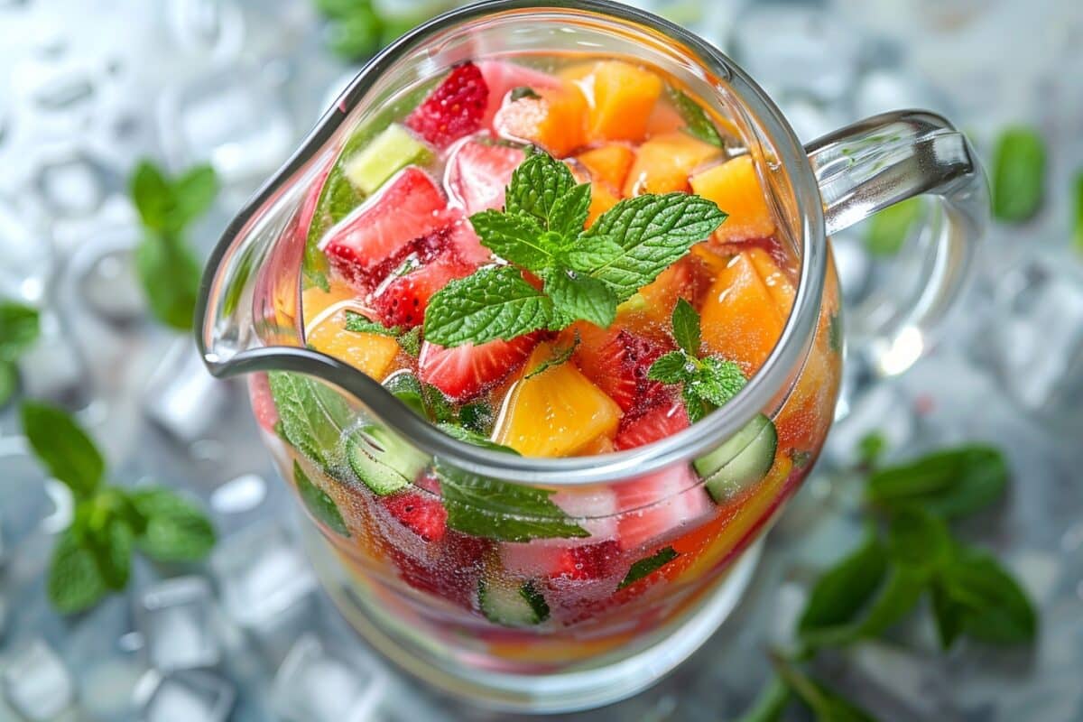 Recette facile pour une hydratation délicieuse : eau infusée aux fruits et herbes