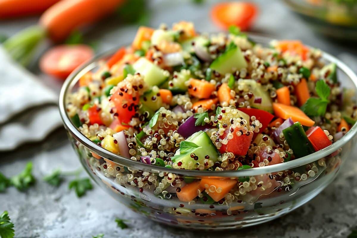 Salade de quinoa arc-en-ciel, votre nouvelle recette facile préférée